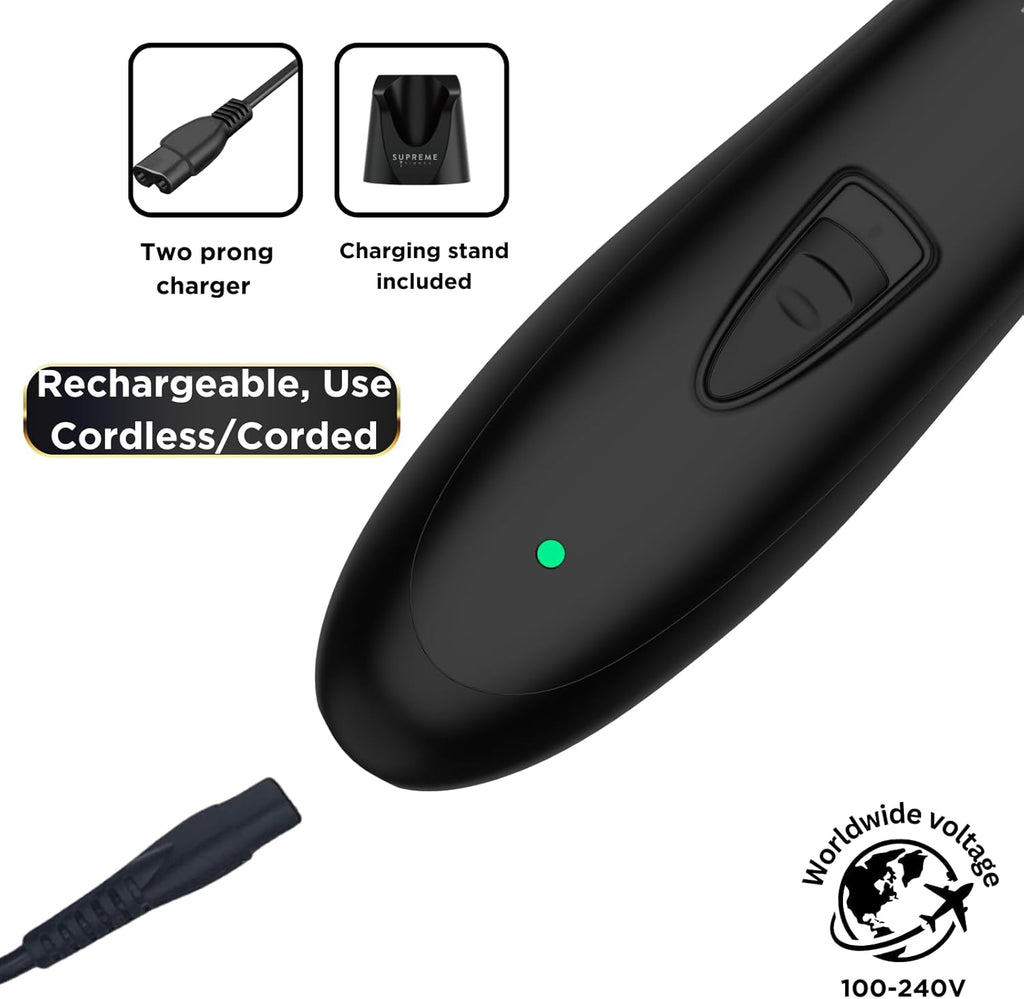 Professional T Shaper | Cordless Hair & Beard Liner for Men | Low Noise, Precision Edger Clippers | Ideal for Sensitive Skin, Kids & Elderly | Barber & Home Use