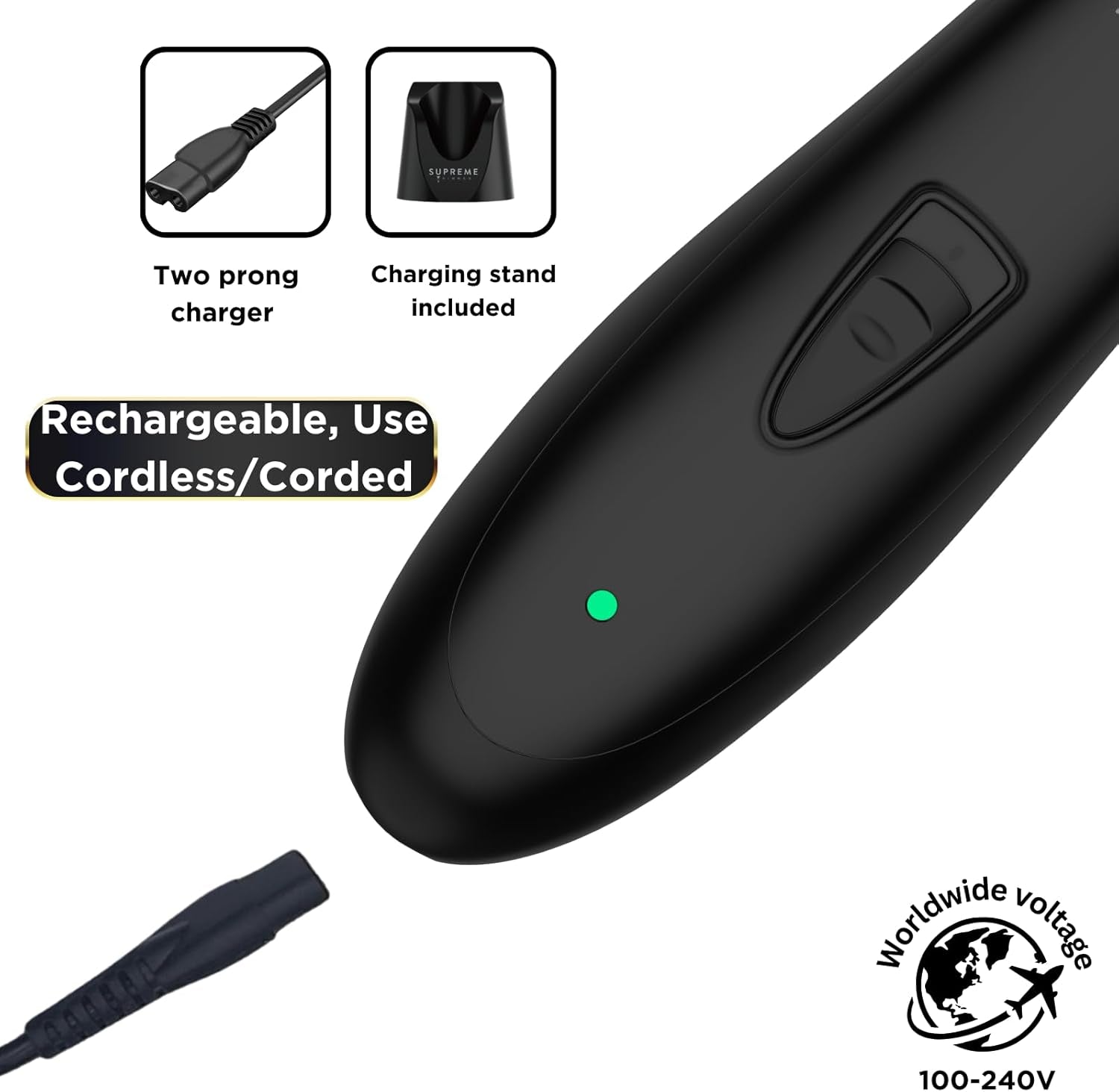 Professional T Shaper | Cordless Hair & Beard Liner for Men | Low Noise, Precision Edger Clippers | Ideal for Sensitive Skin, Kids & Elderly | Barber & Home Use